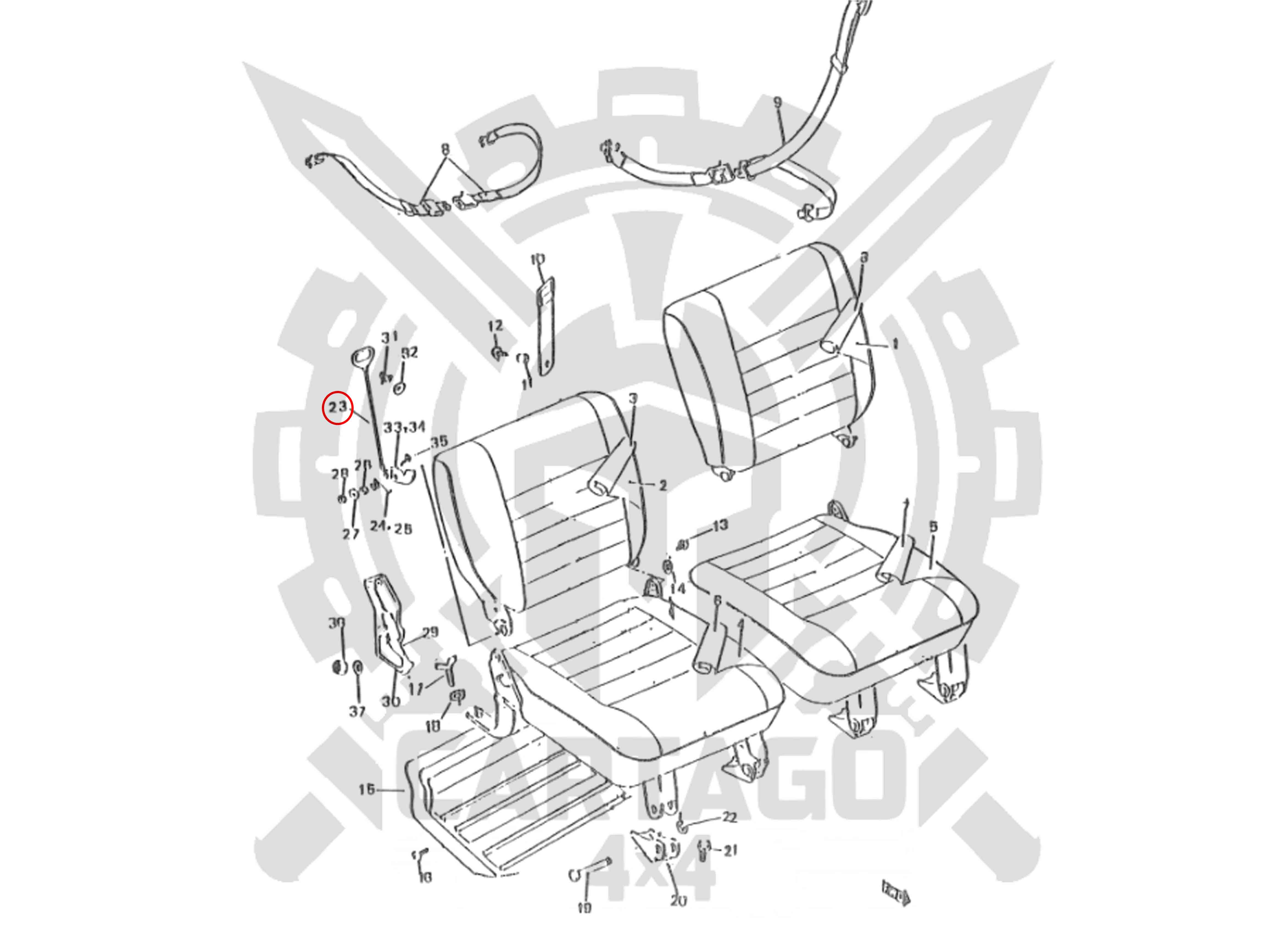 Cable tirador asiento trasero - imagen 4