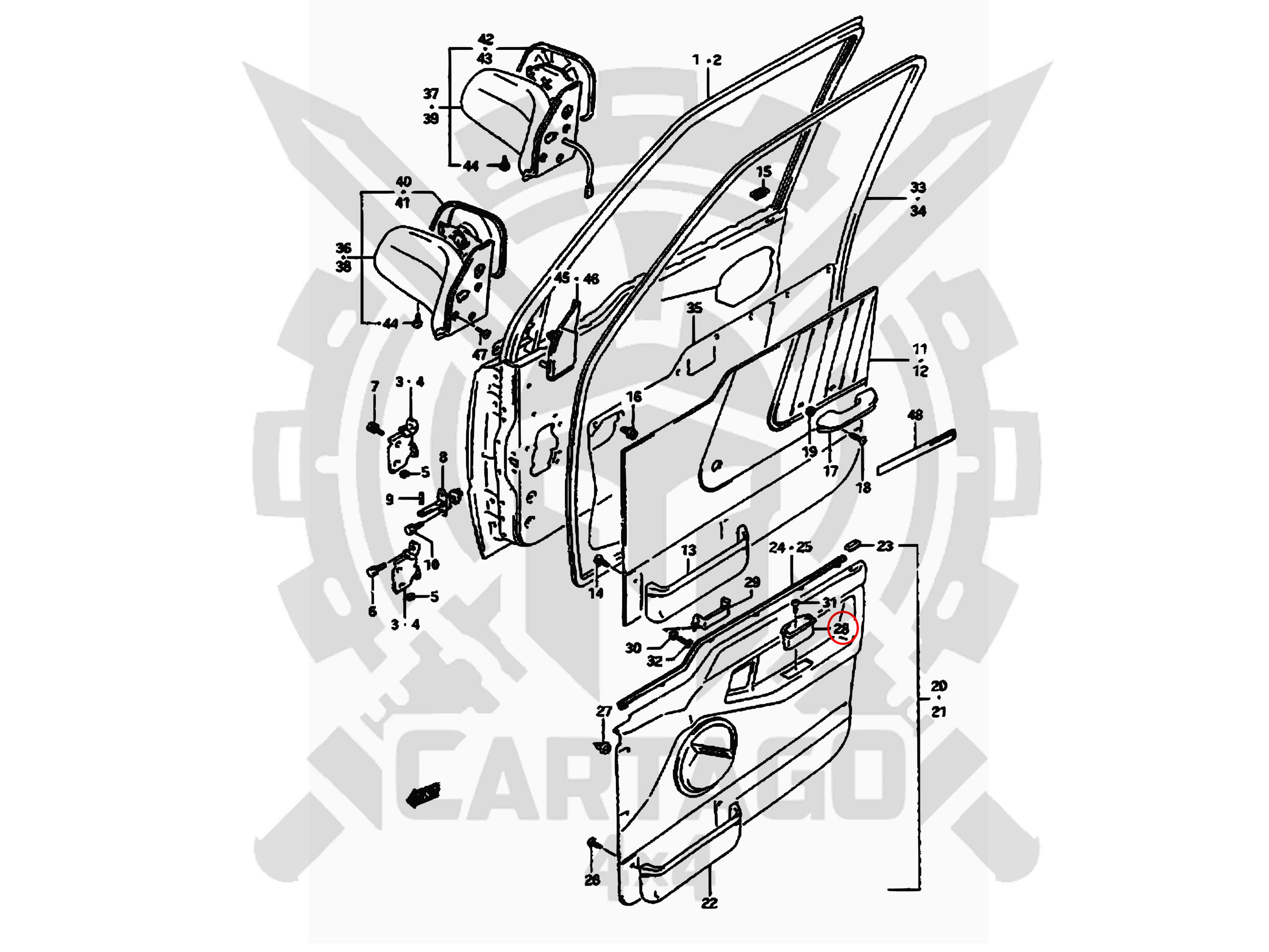Caja tirador puerta Vitara - imagen 4