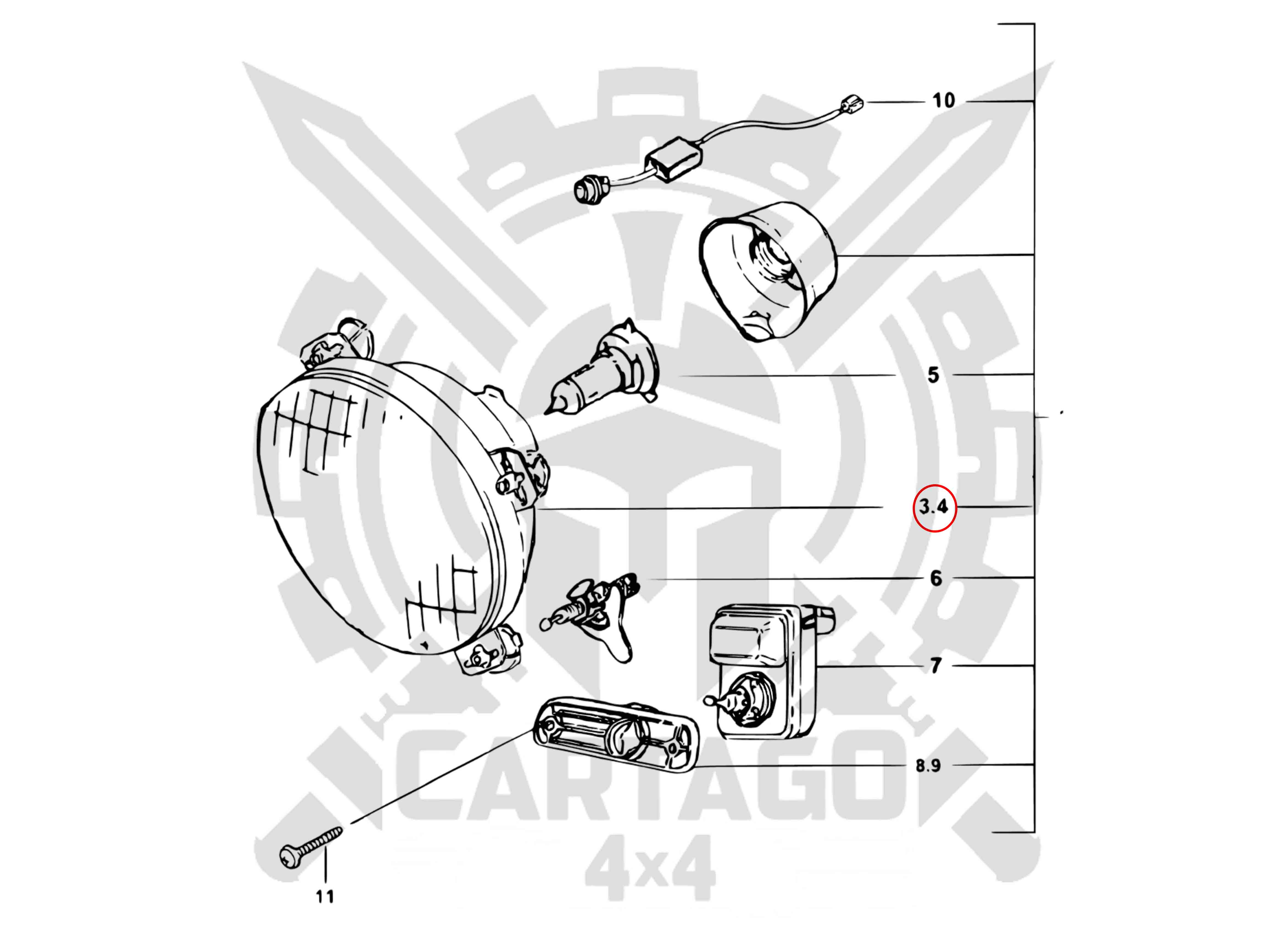 Faros delanteros 6" - imagen 4