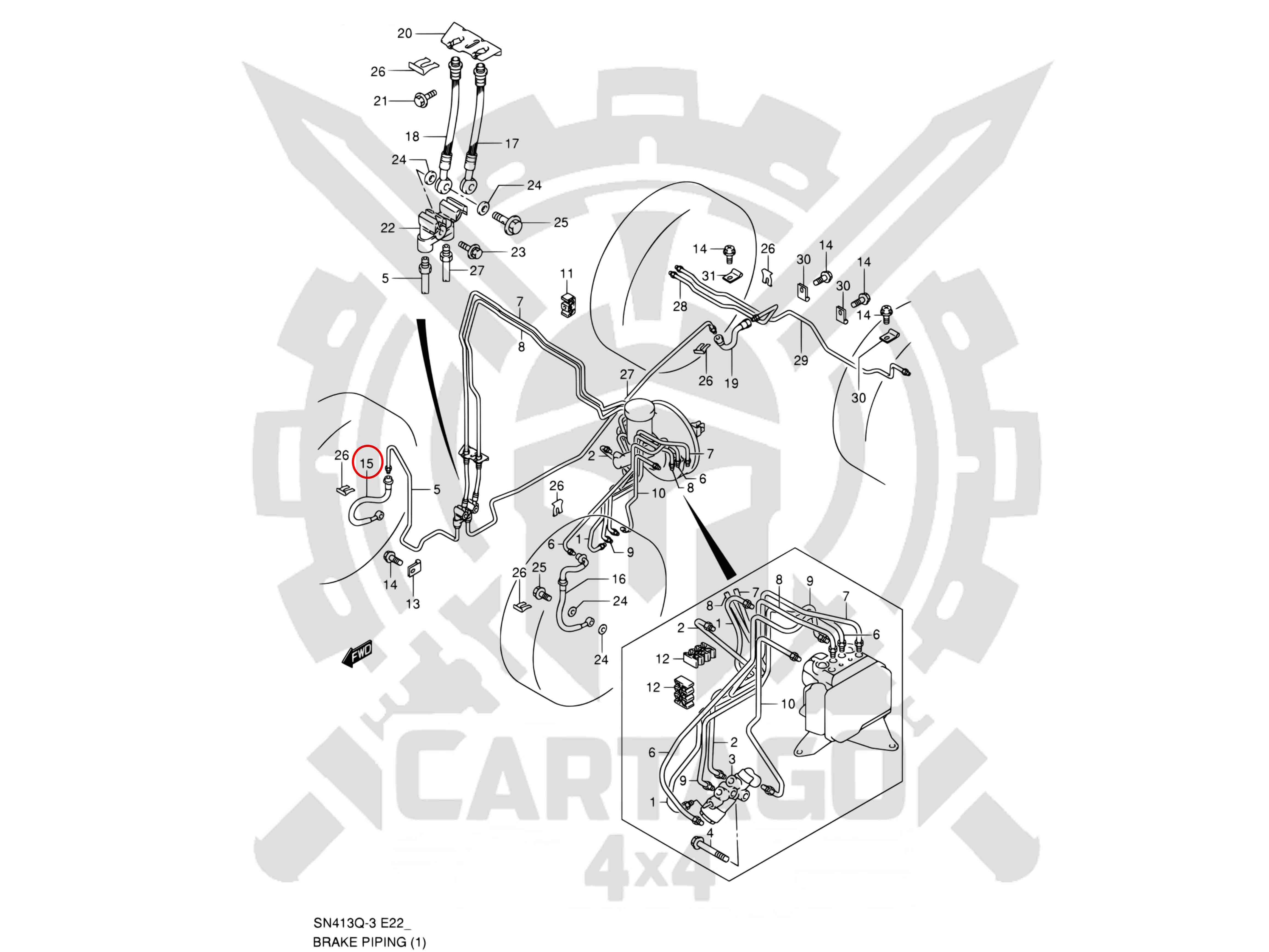 Latiguillo de freno delantero derecho Jimny - imagen 4