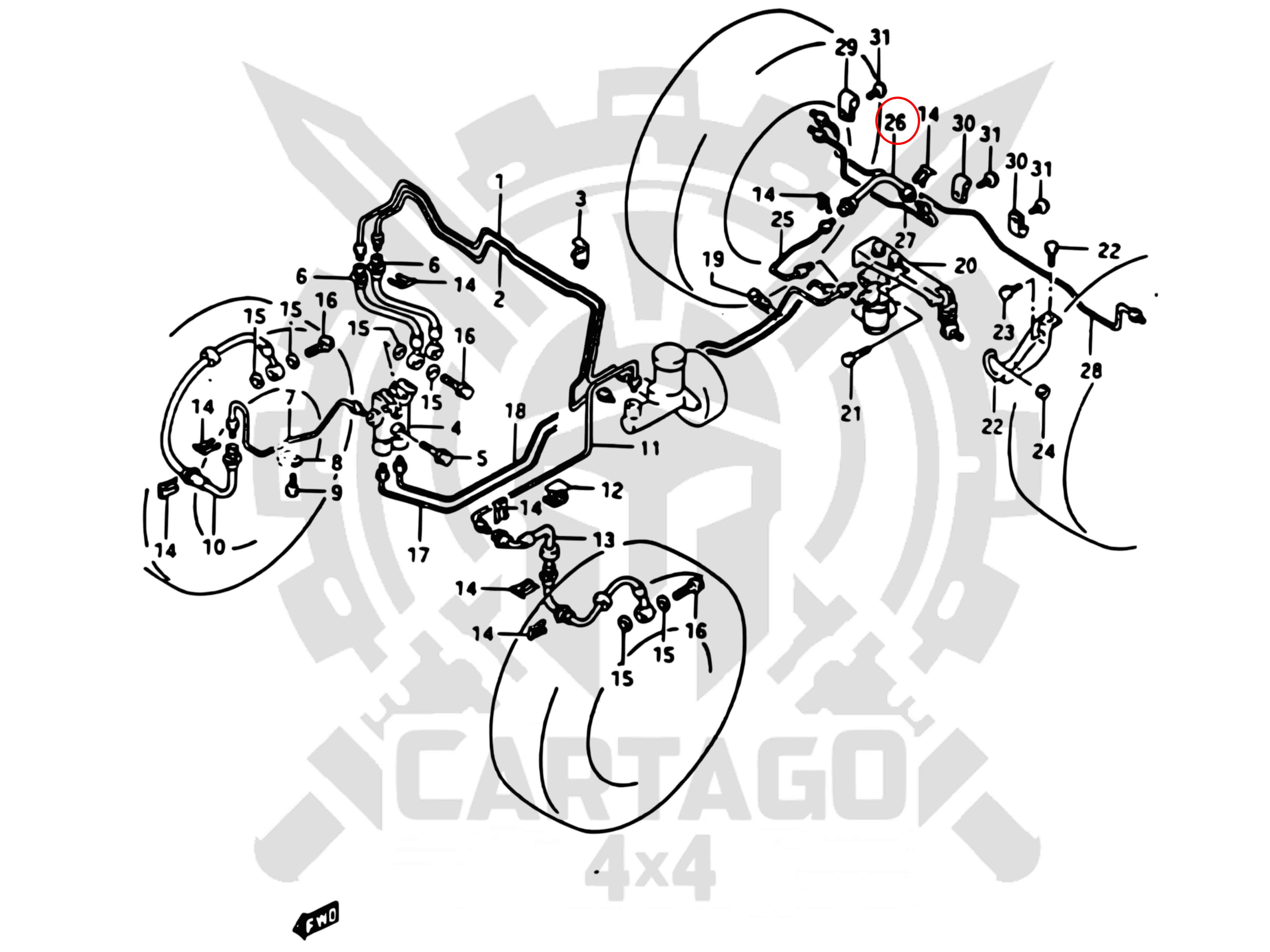 Latiguillo trasero macho - hembra Vitara 19TD - imagen 4