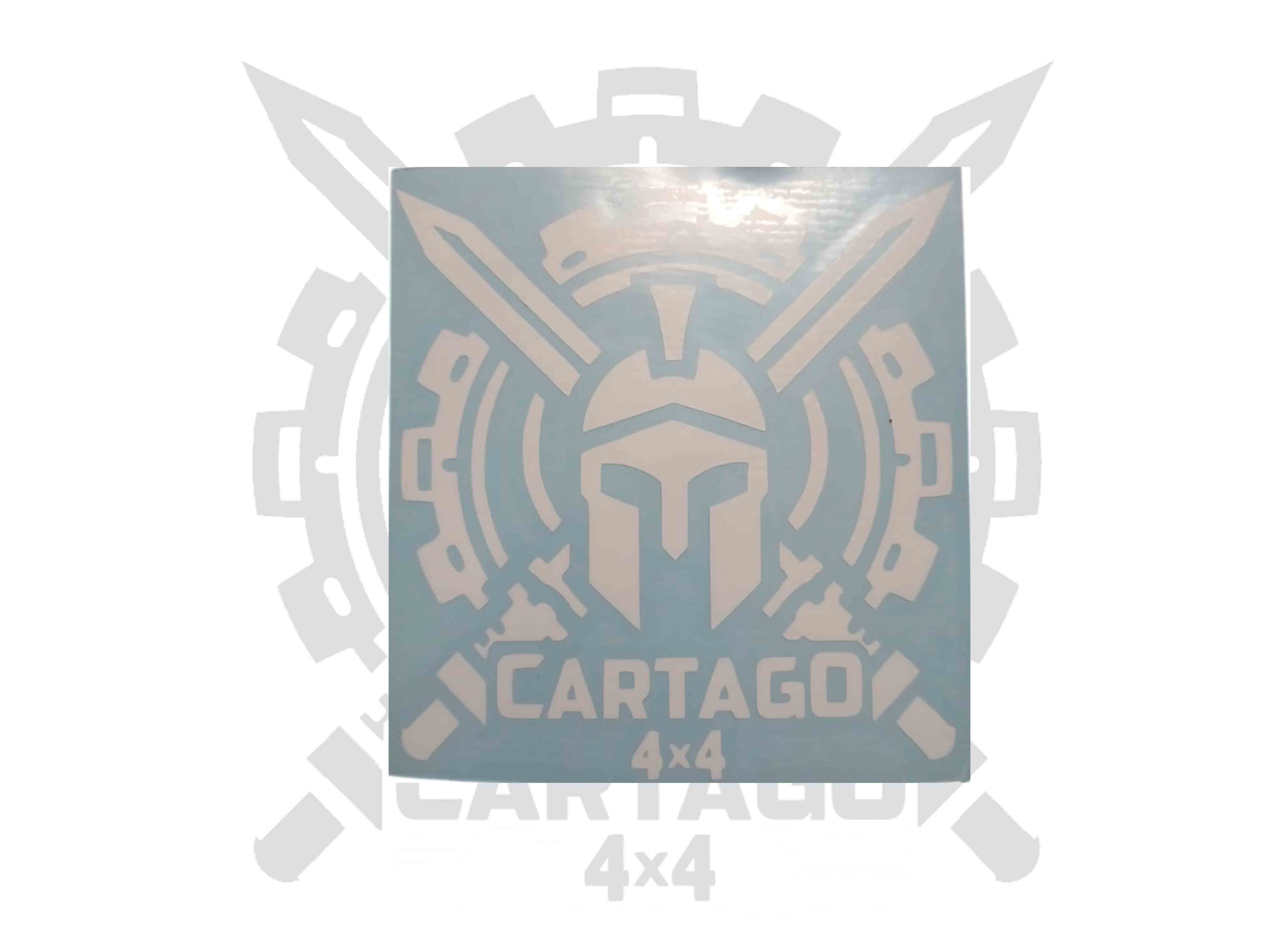 Pegatina Cartago4x4 blanca