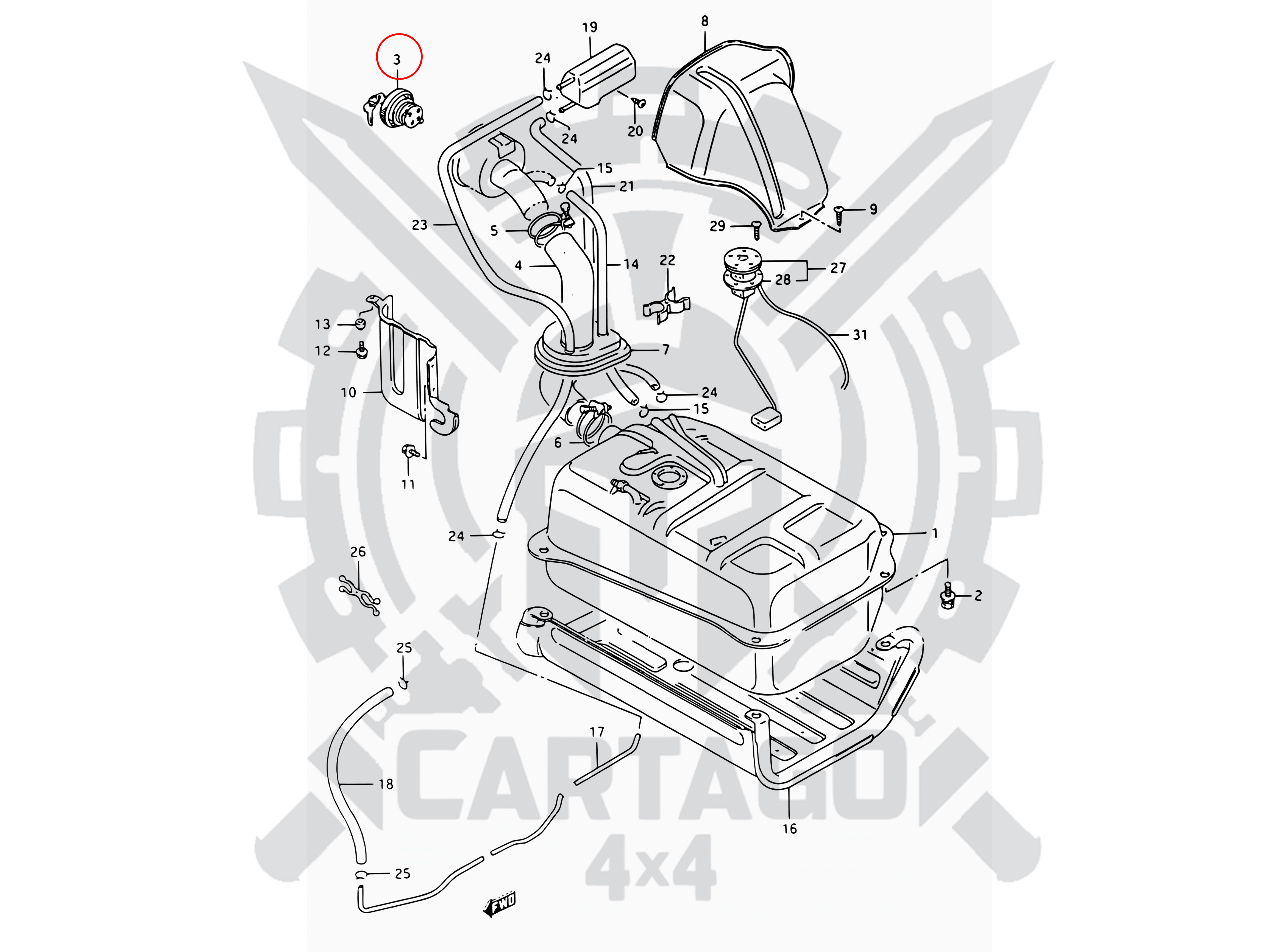 Tapón depósito de gasolina - imagen 4
