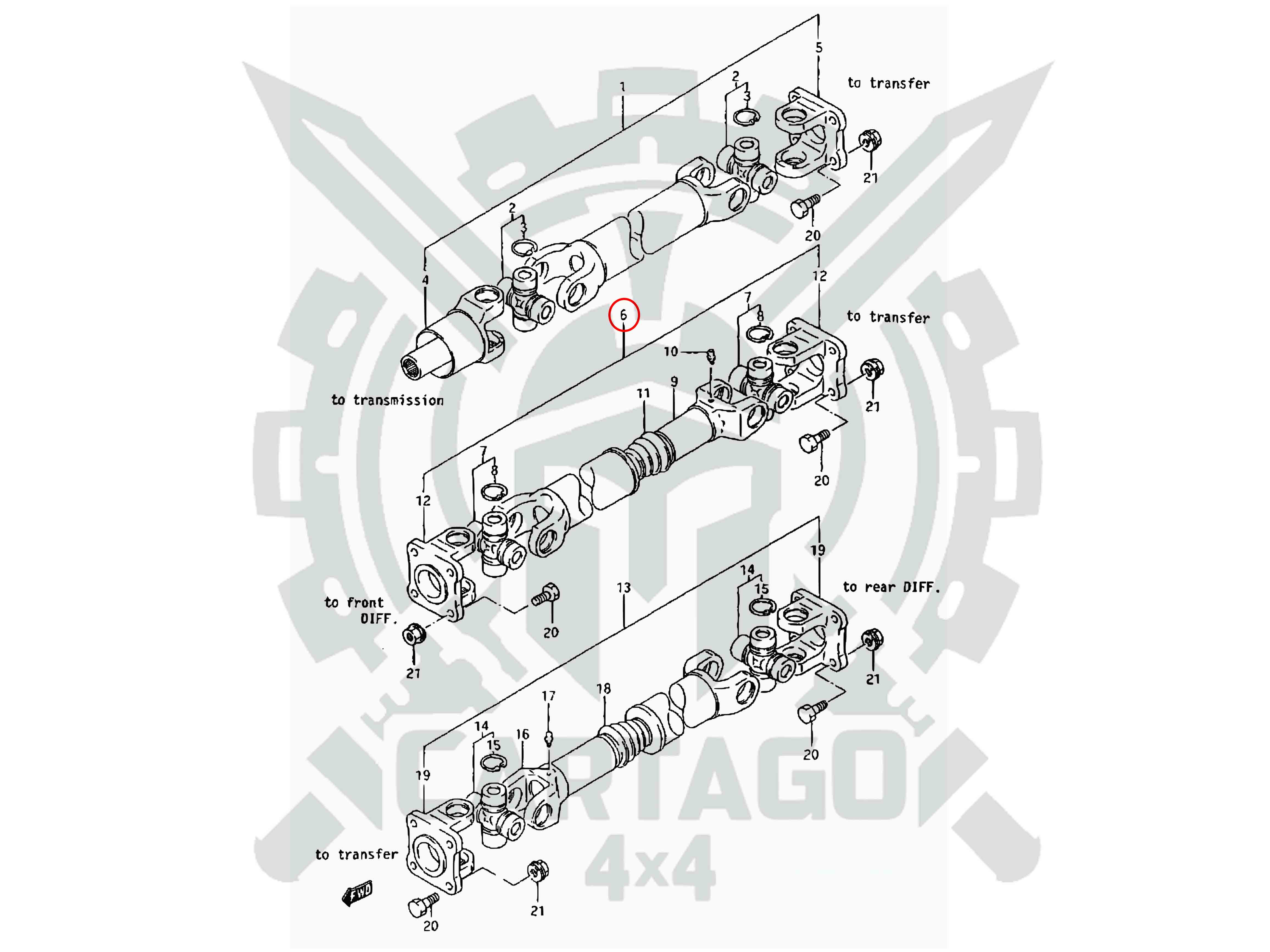 Transmisión delantera 8mm Raptor - imagen 4