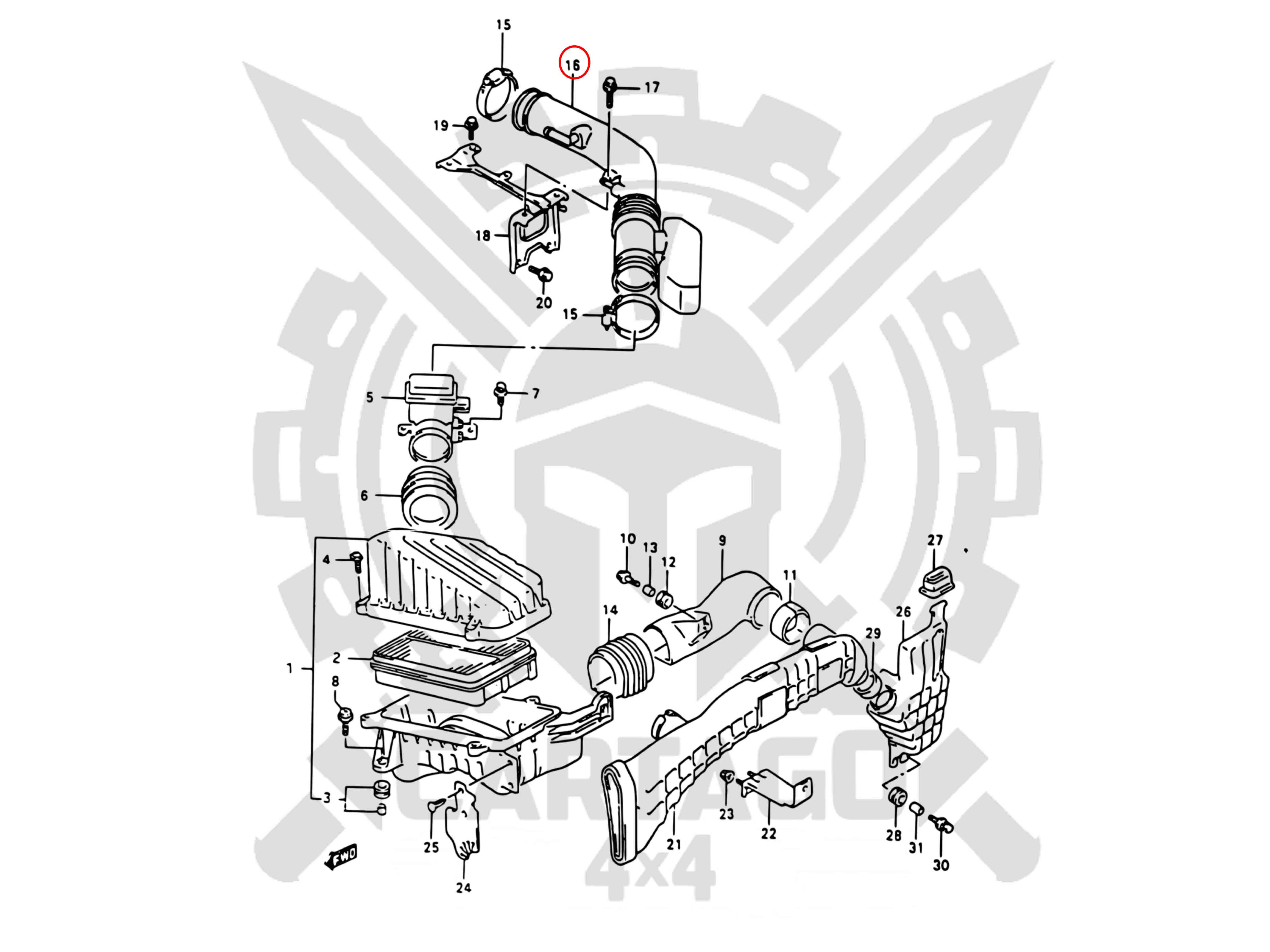 Tubo admisión de aire Vitara - imagen 5