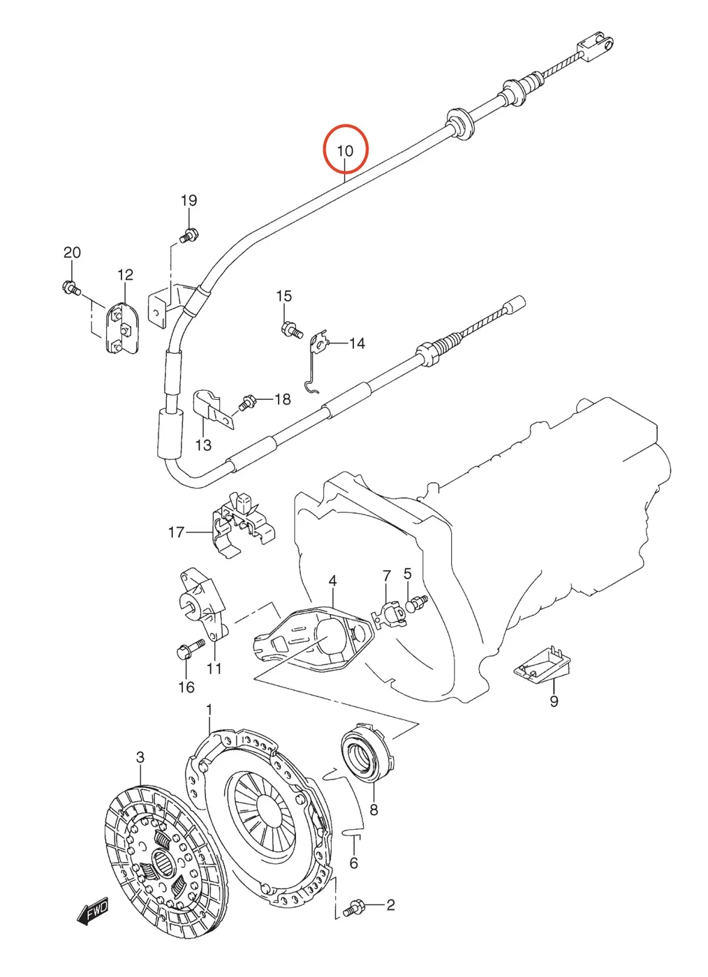 Cable embrague Jimny - imagen 4