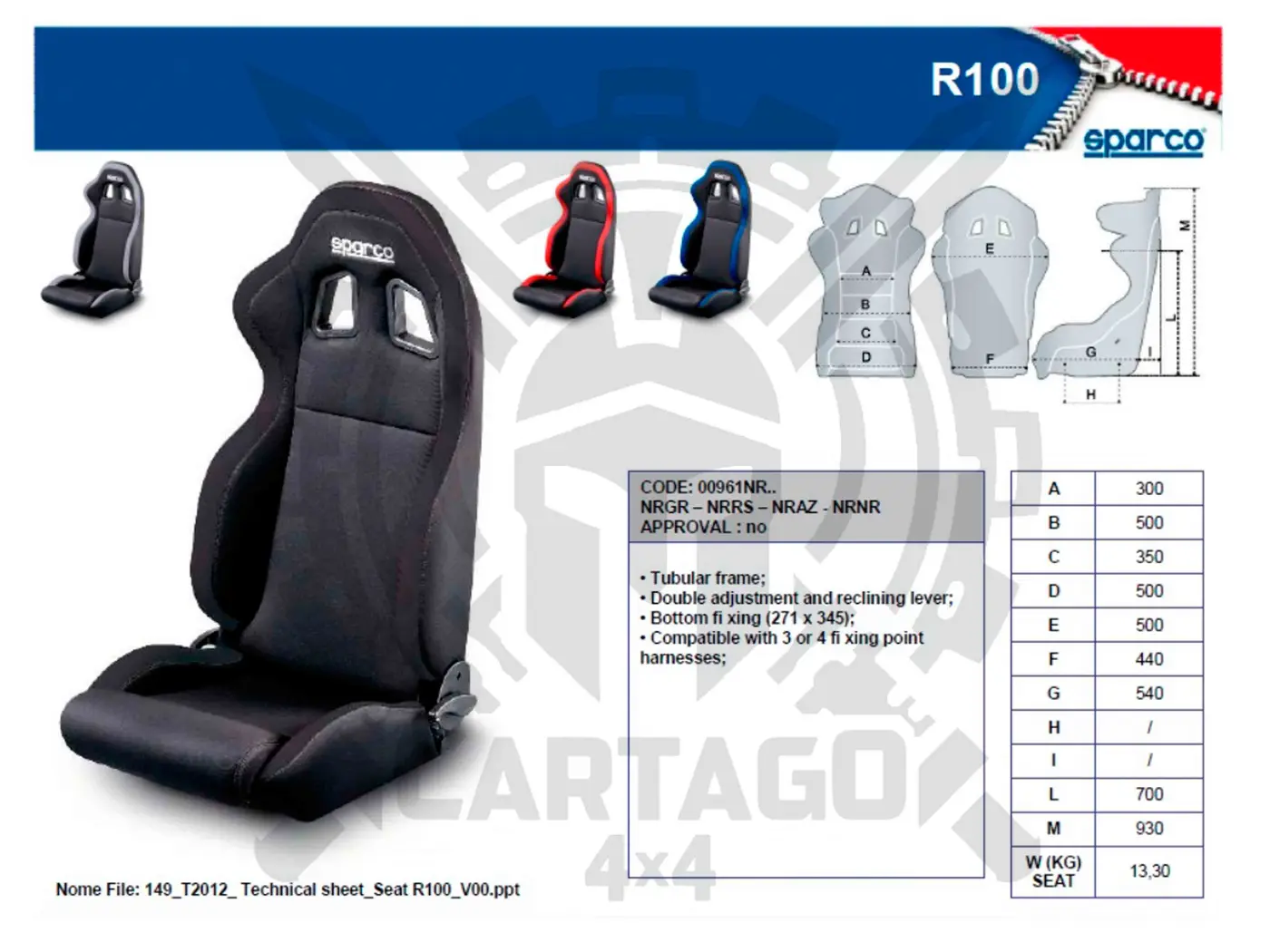Asiento deportivo sky by sparco - imagen 2