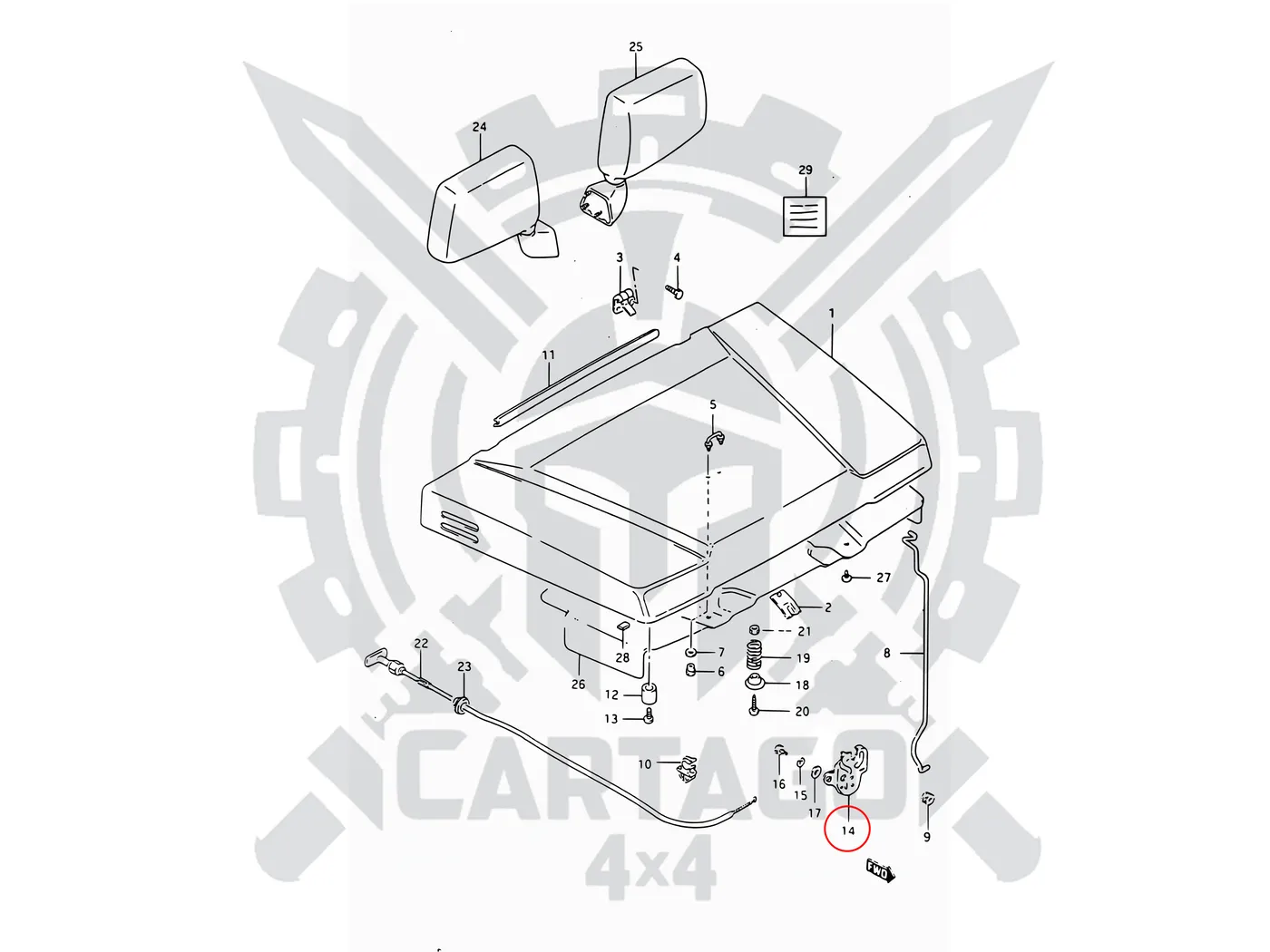 Cerradura capó - imagen 4