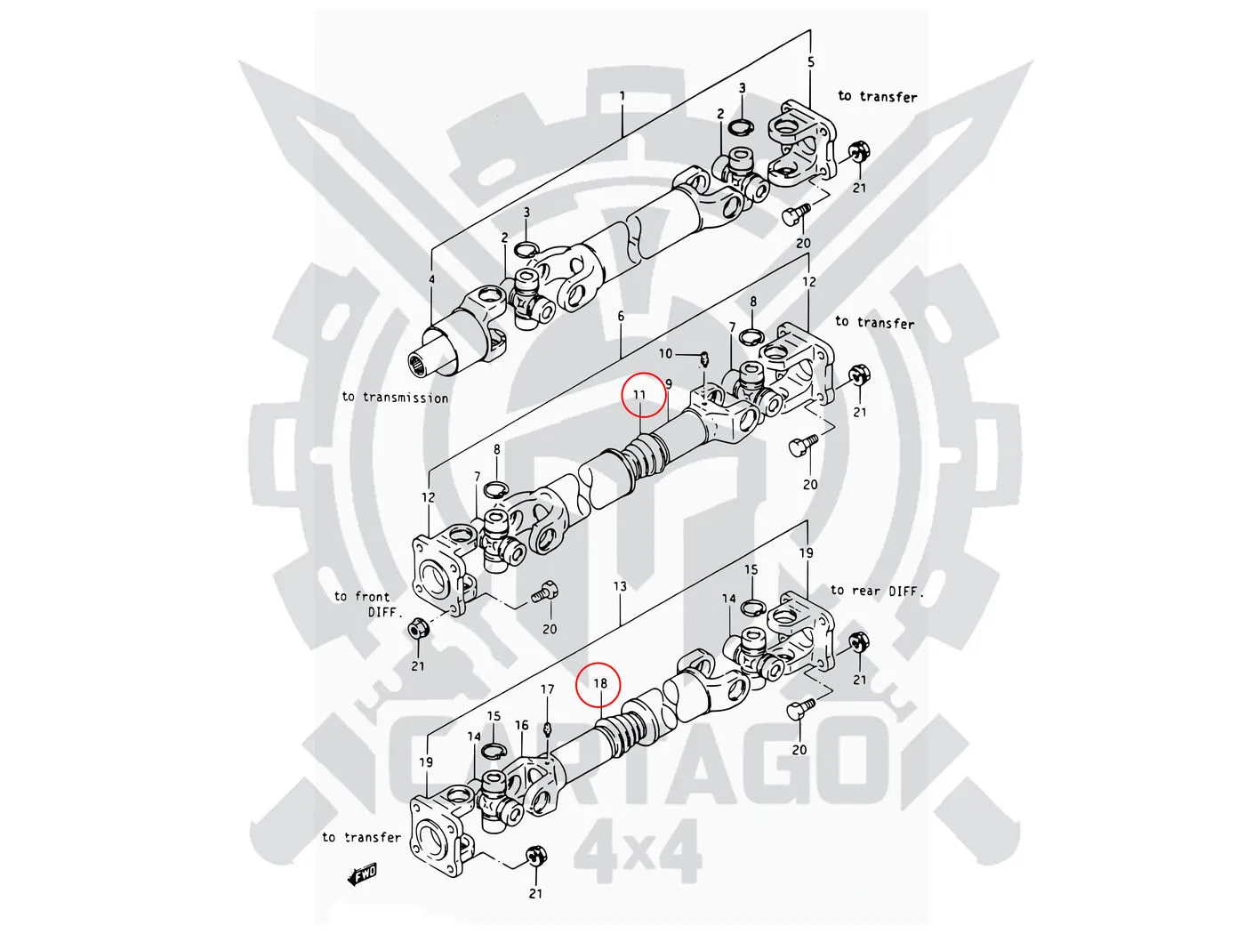 Fuelles transmisiónes (2 pcs) - imagen 4