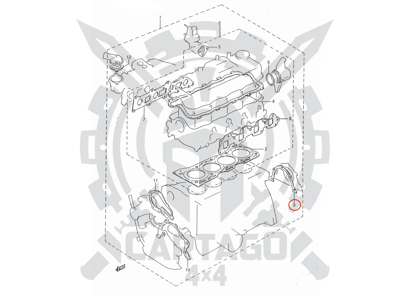 Junta cigüeñal lado volante de inercia - imagen 2