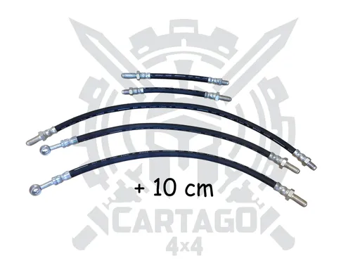 Kit latiguillos de freno + 10 cm