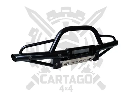 Paragolpes tubular delantero con barra superior y base para winch tipo 2 Suzuki Samurai