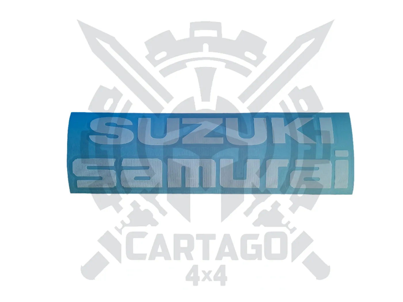 Pegatina portón trasero SAMURAI blanca