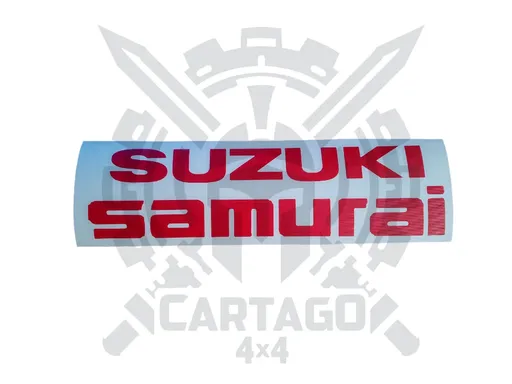 Pegatina portón trasero SAMURAI roja