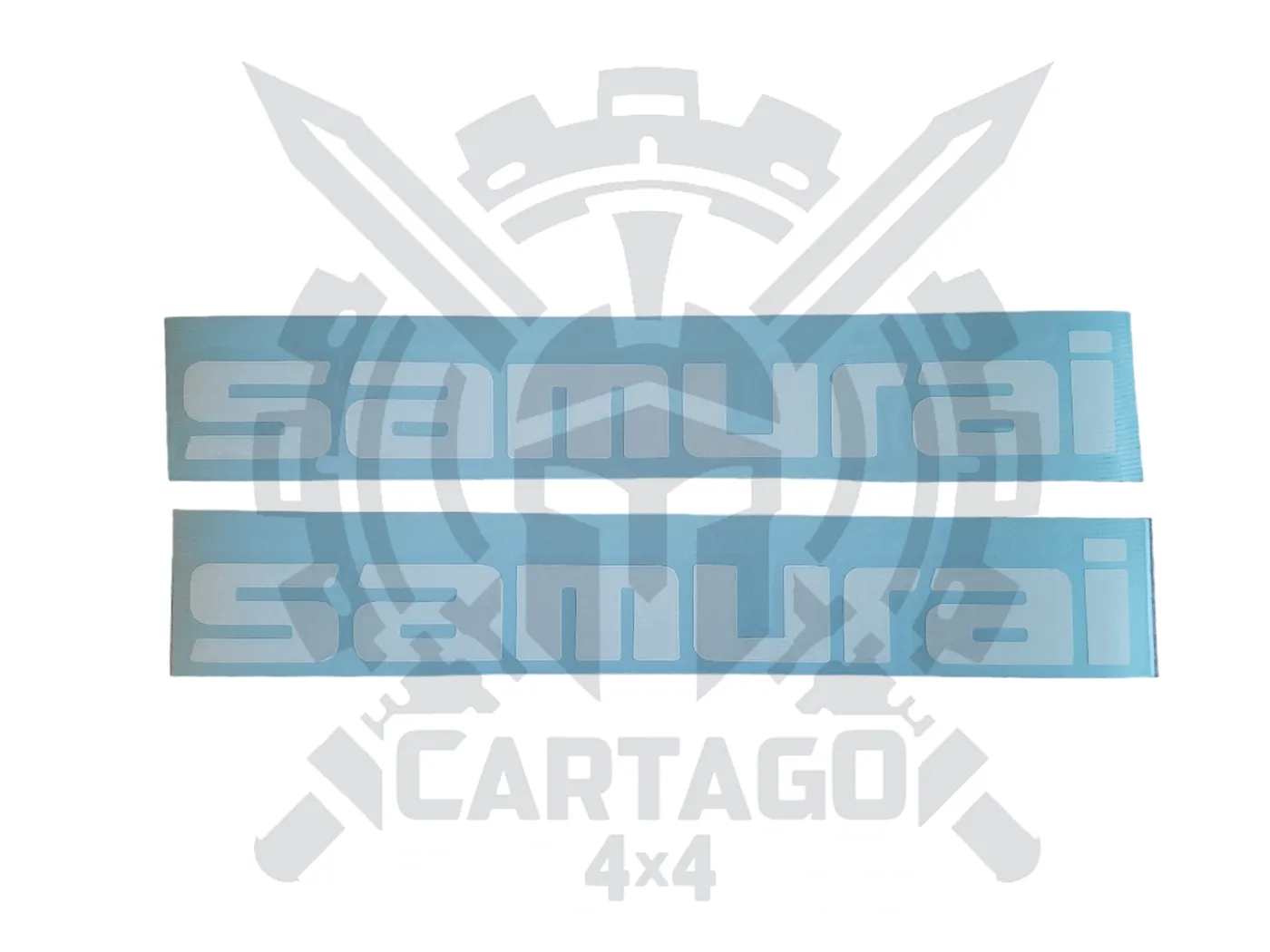 Pegatina SAMURAI capó blanca (2 pcs) - imagen 1