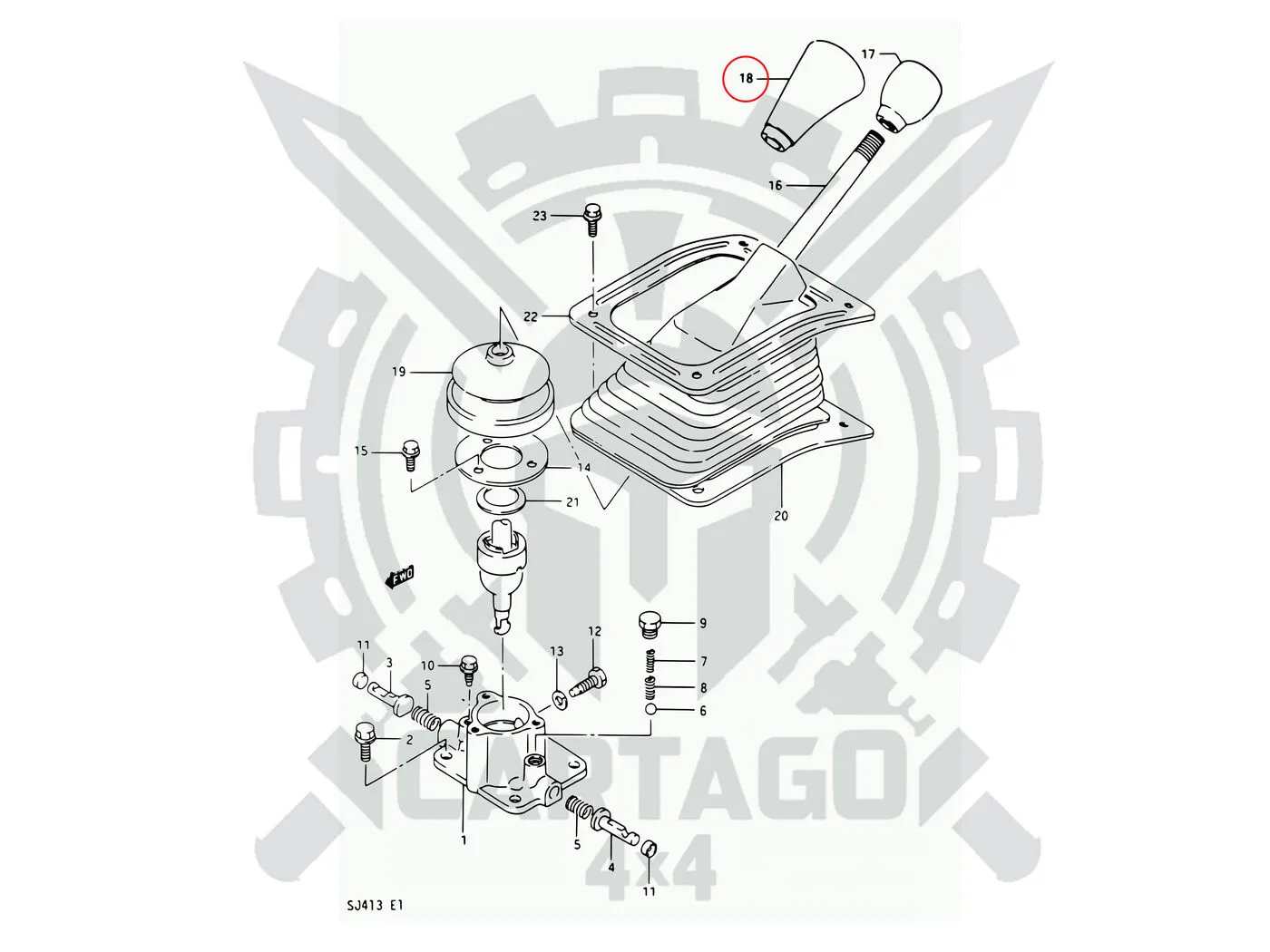 Pomo palanca cambios - imagen 4