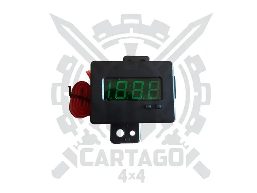Reloj salpicadero cuadrado verde
