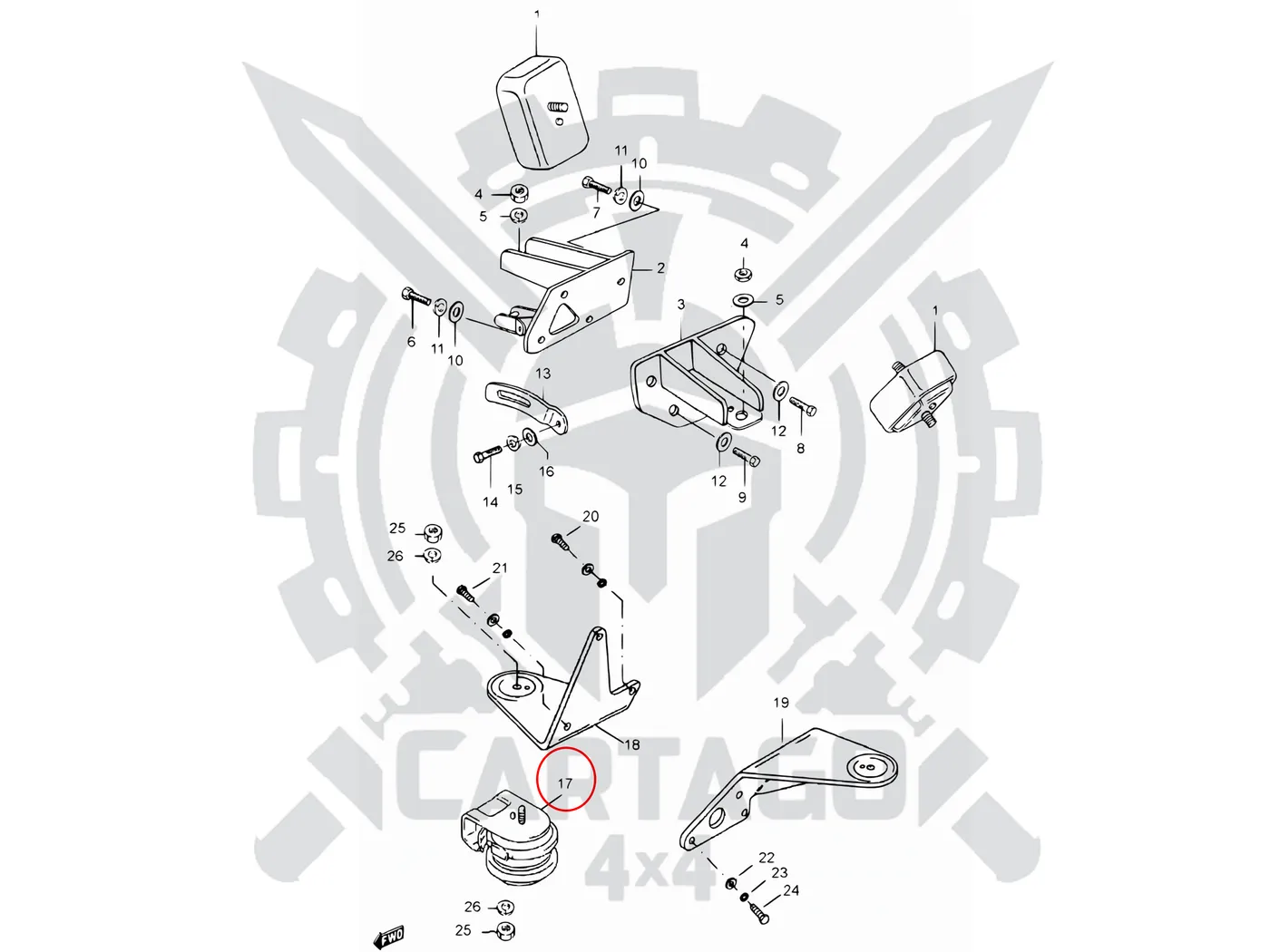 Silentblock de motor Samurai Sj419 - imagen 5