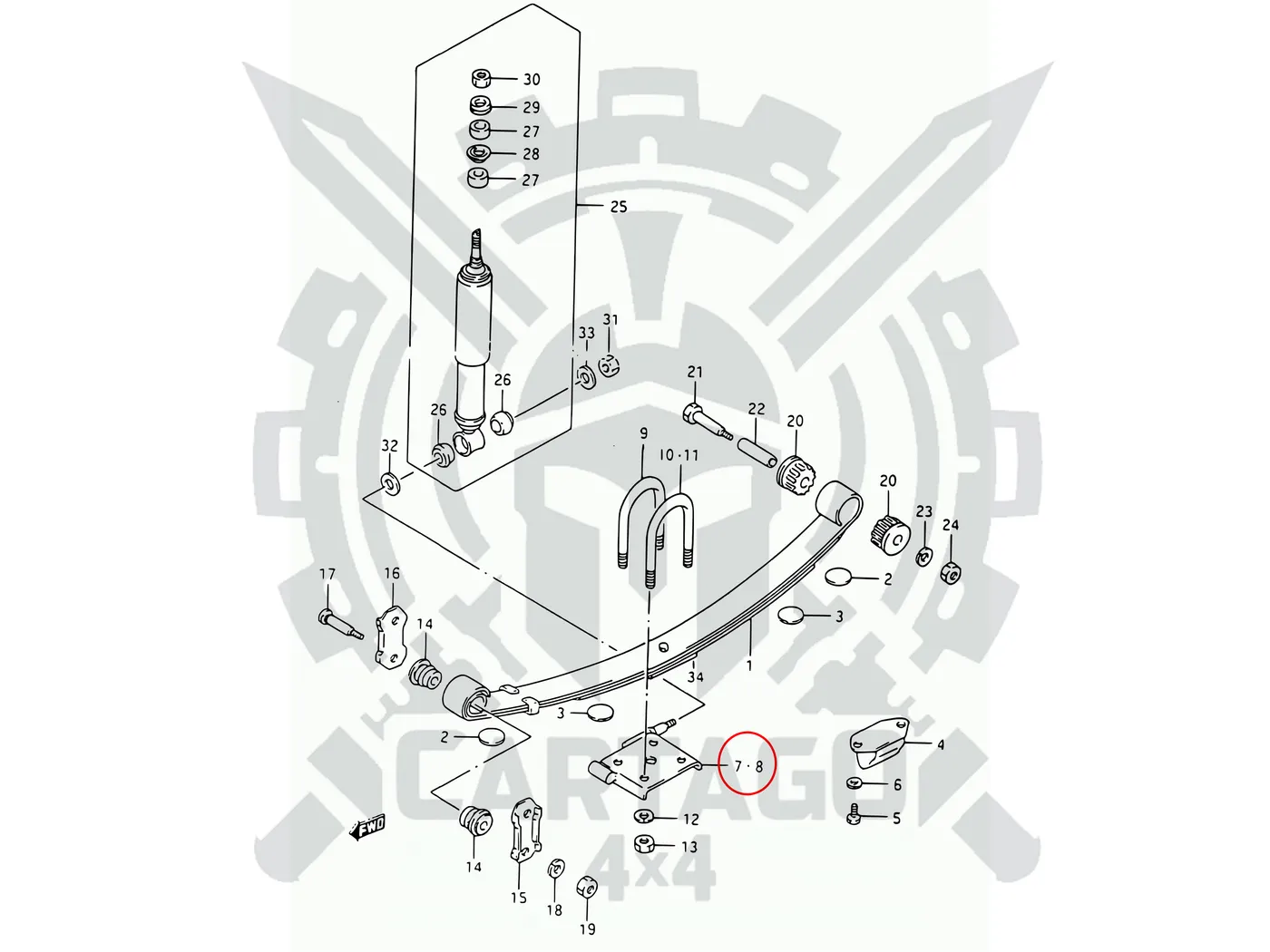 Soportes amortiguadores y ballestas delanteras - imagen 3