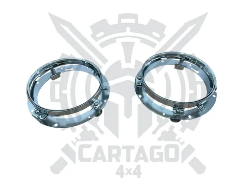 Soportes faros regulables CROMADO
