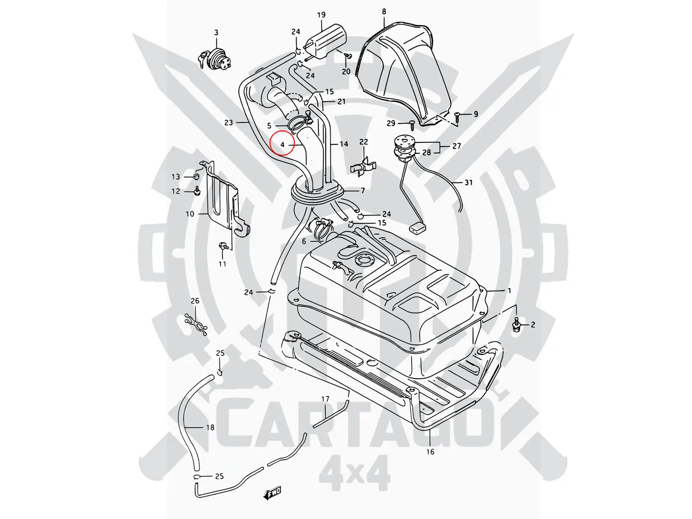 Tubo depósito gasolina - imagen 4