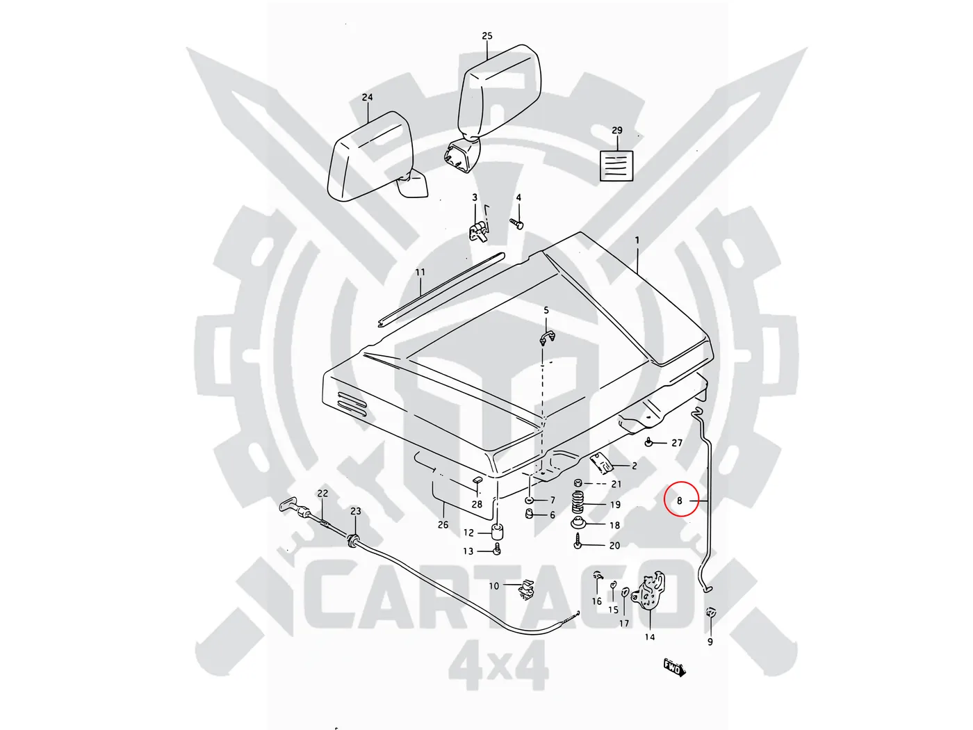 Vara soporte capó - imagen 4