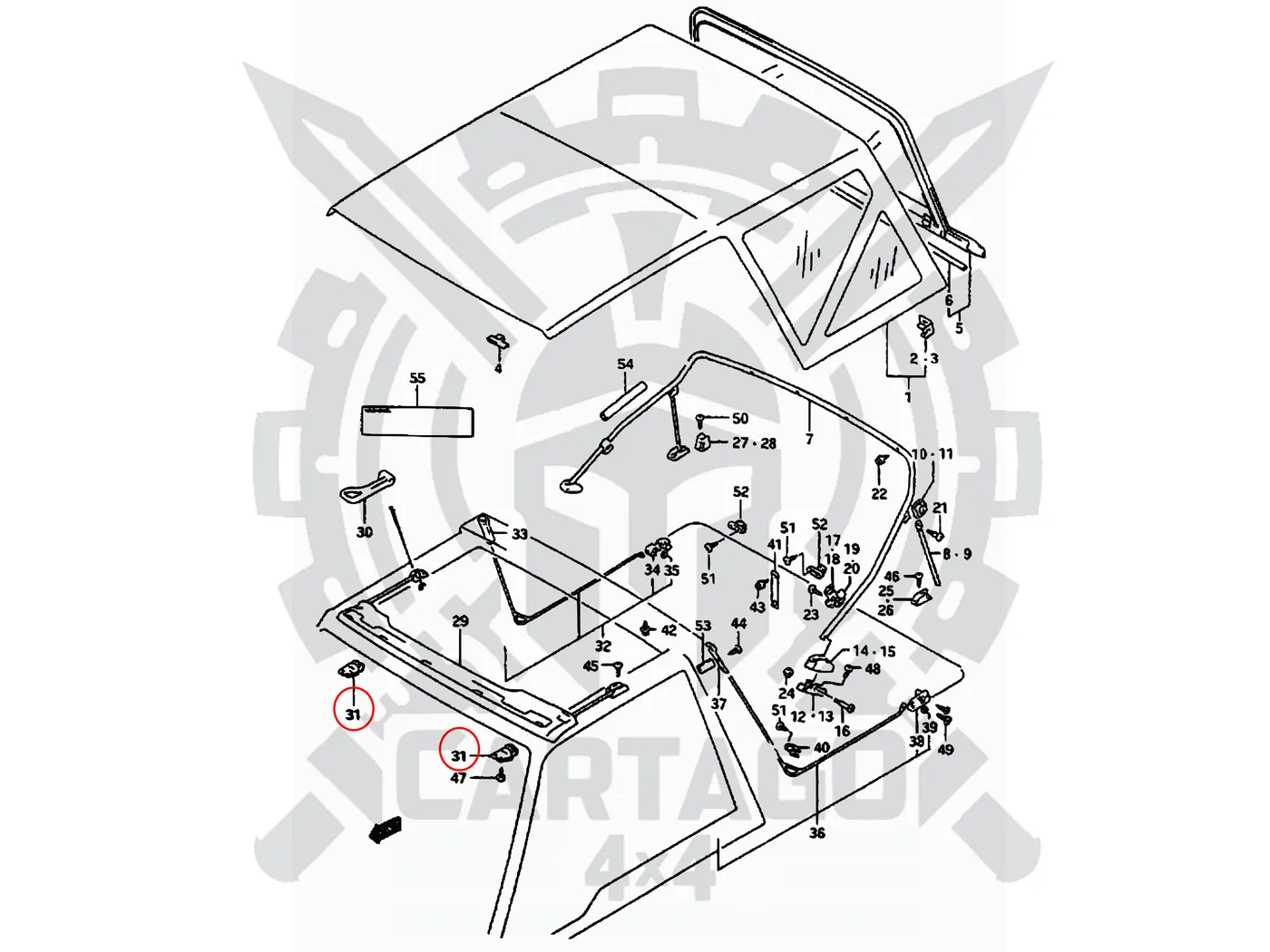 Bisagra techo desmontable - imagen 4