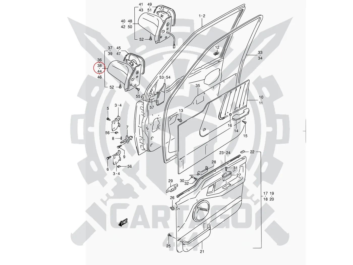 Espejo retrovisor manual RH Vitara - imagen 3