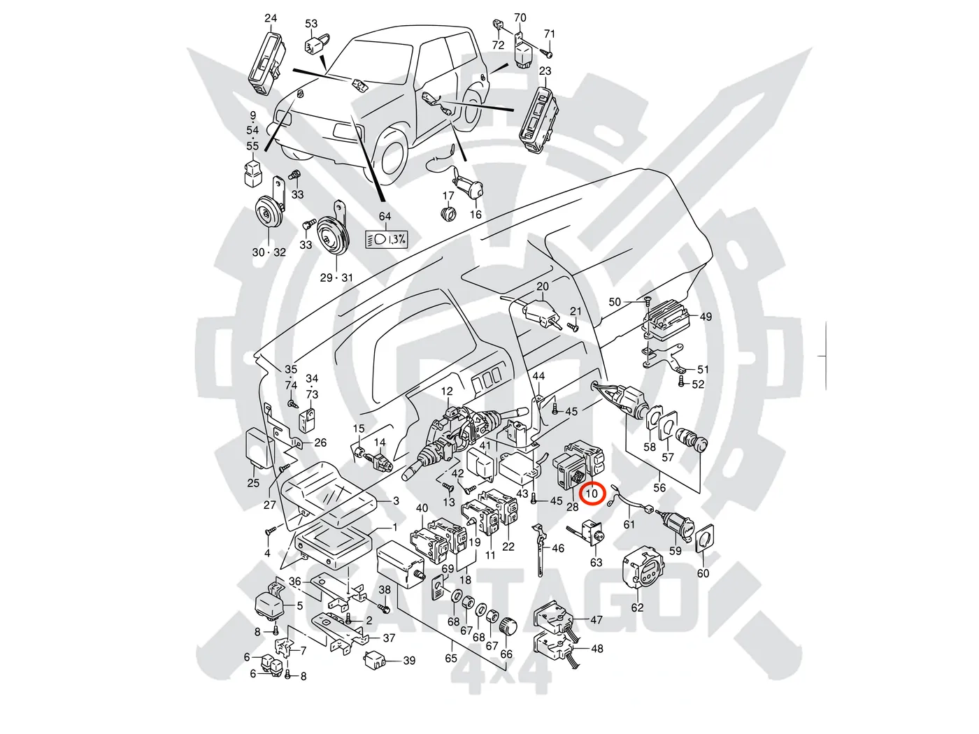 Interruptor limpiaparabrisas Vitara - imagen 4