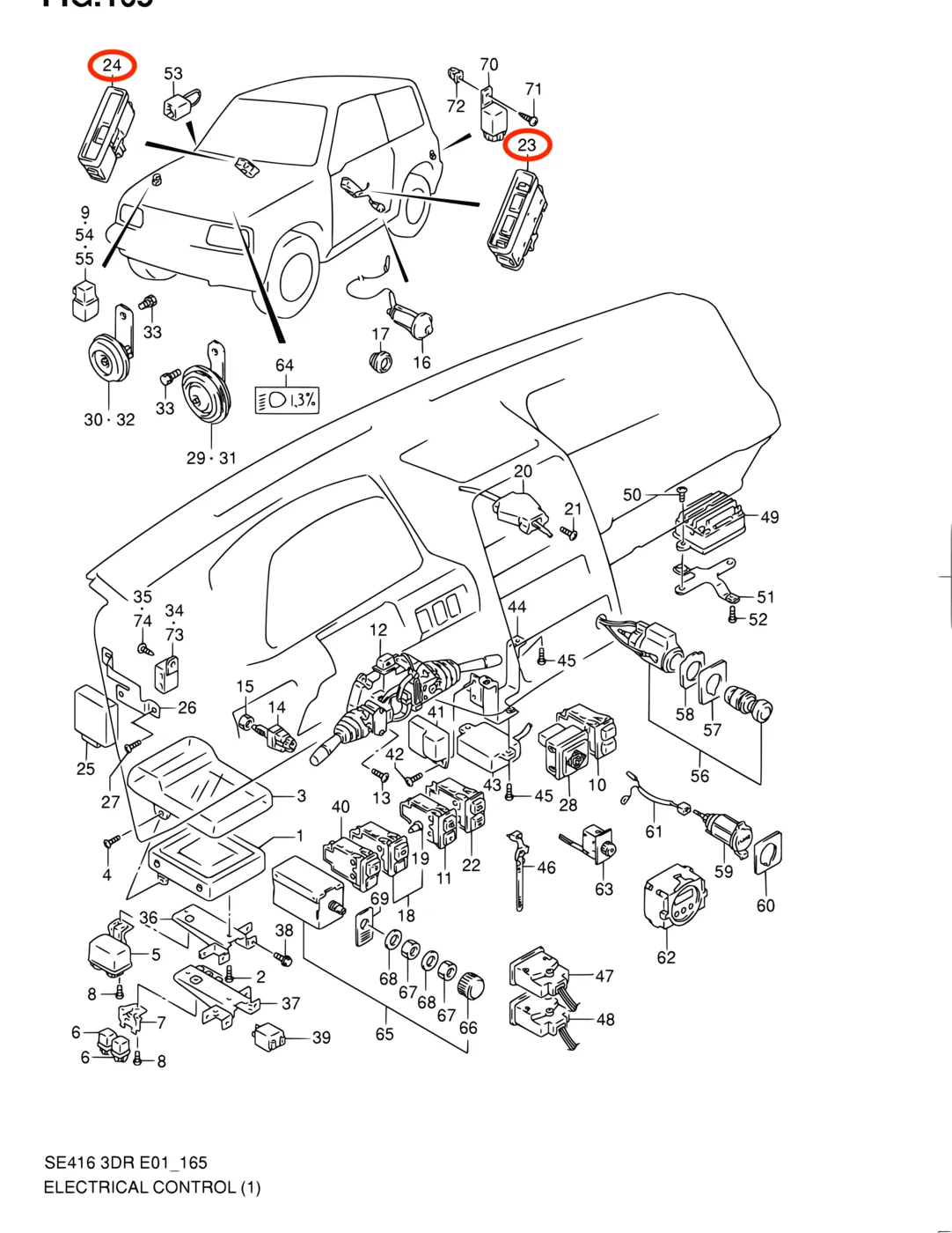 Kit interruptores elevalunas tipo 2 (2pcs) Vitara - imagen 3