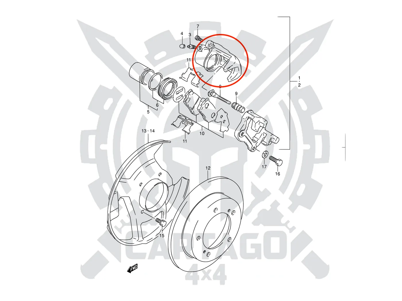 Pinza freno delantera derecha Vitara - imagen 4