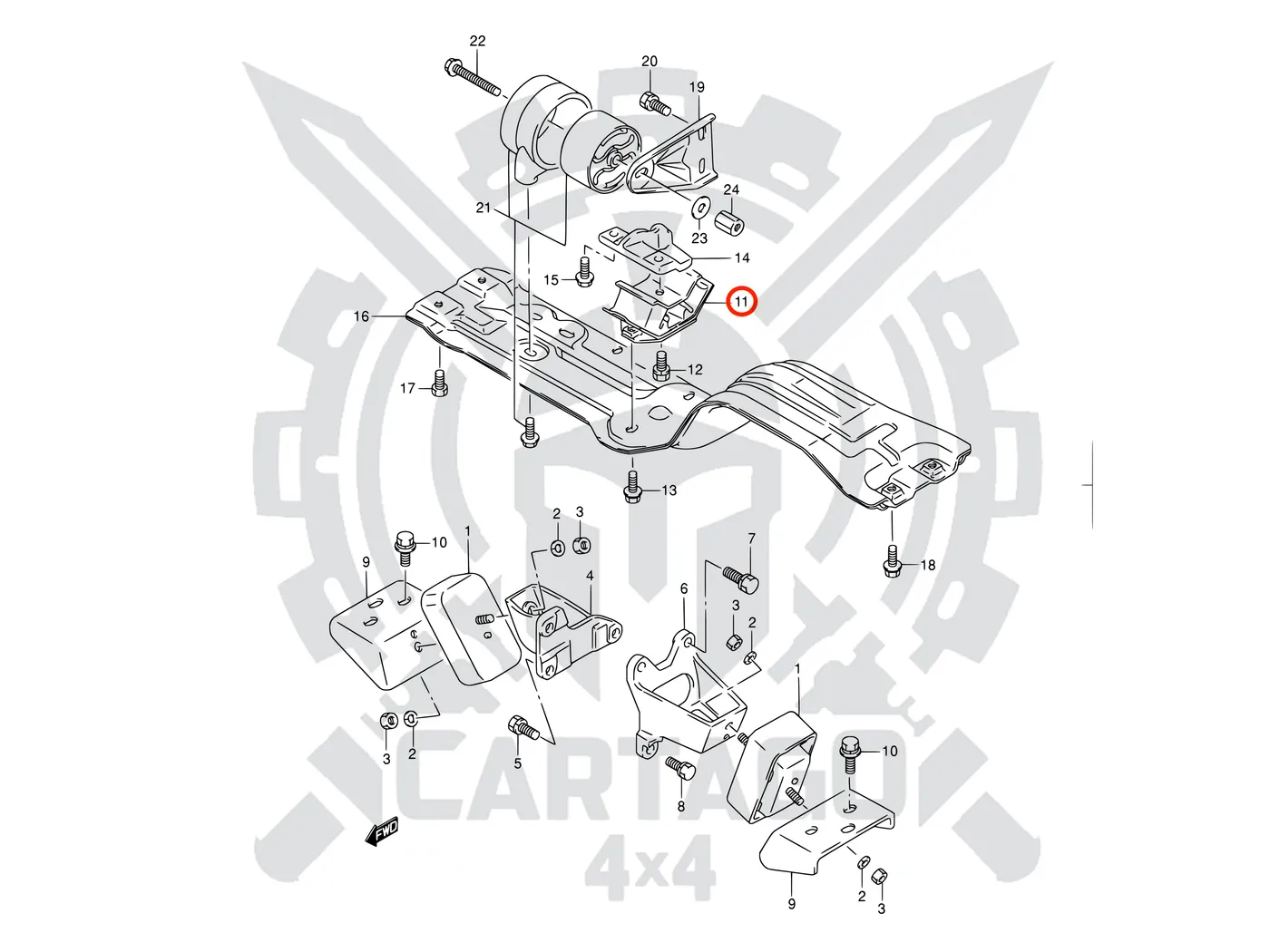 Soporte motor trasero Vitara - imagen 4